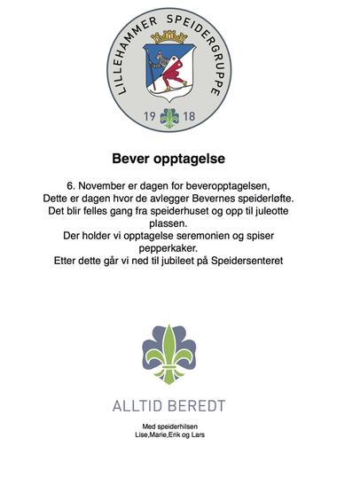 Beveroptakelse 2013 Beveroptakelse 2013