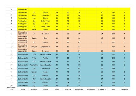 Resultat dag 1 Resultat dag 1